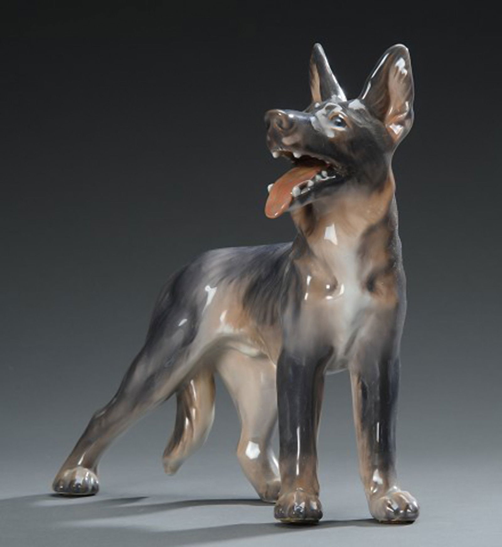Dahl Jensen porcelain figurine in the form of a German shepherd, Number 1087. - 2