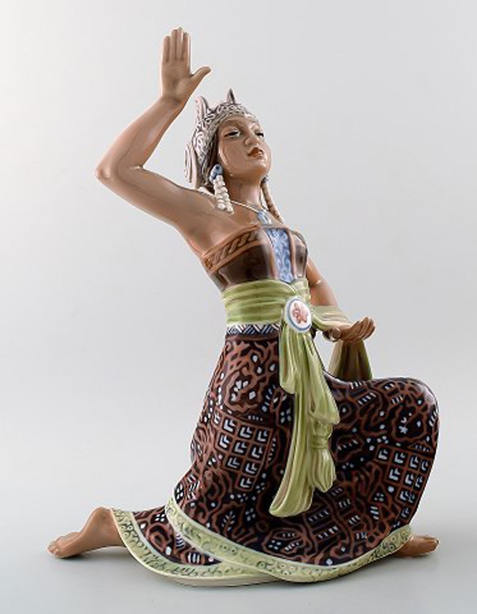 Rare Dahl Jensen, Denmark, dancer 1208 Oriental figure Sumatra dancer - 2