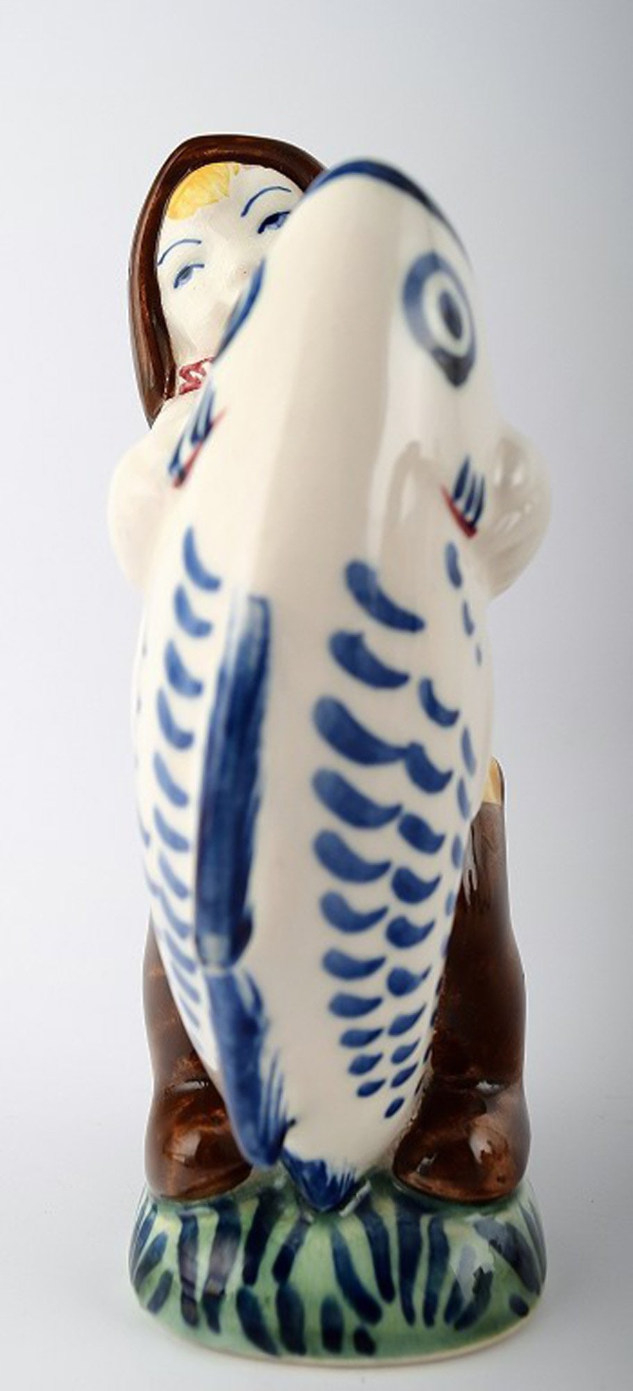 Aluminia child figurine, boy.: Title: Aluminia child figurine, boy. Description: Aluminia child figurine, boy. In perfect condition. Height 14cm. Reserve: $53.00 Shipping:Domestic: Shipping rates are determined by