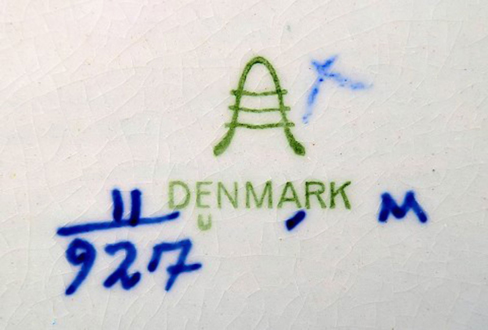 Aluminia Tranquebar, oval platter. Decoration number 11/927. - 4