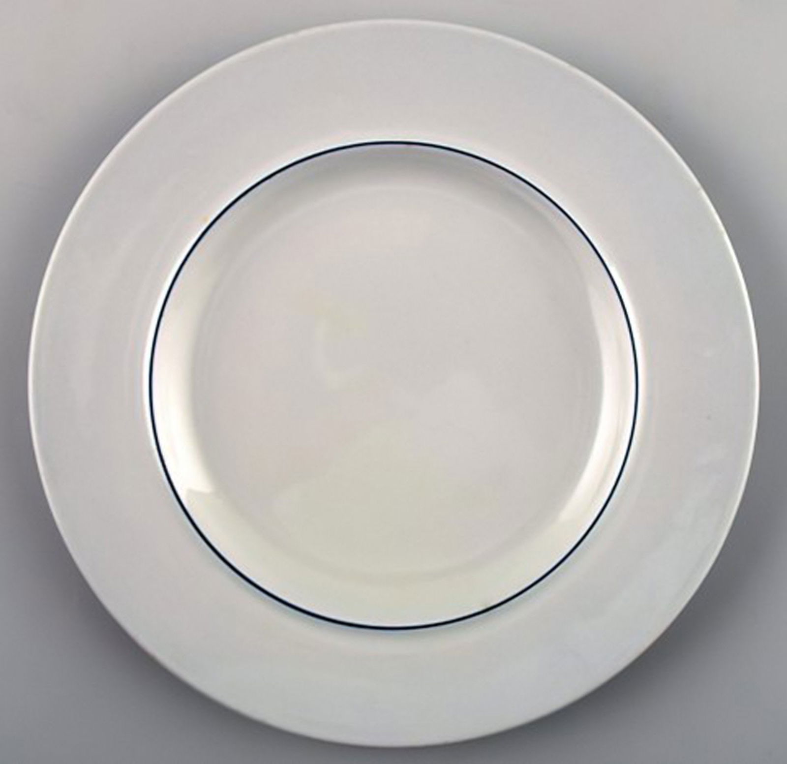 Deep plates for soup / pasta / porridge / yogurt. Aluminia/Royal Copenhagen blue line, earthenware. - 3