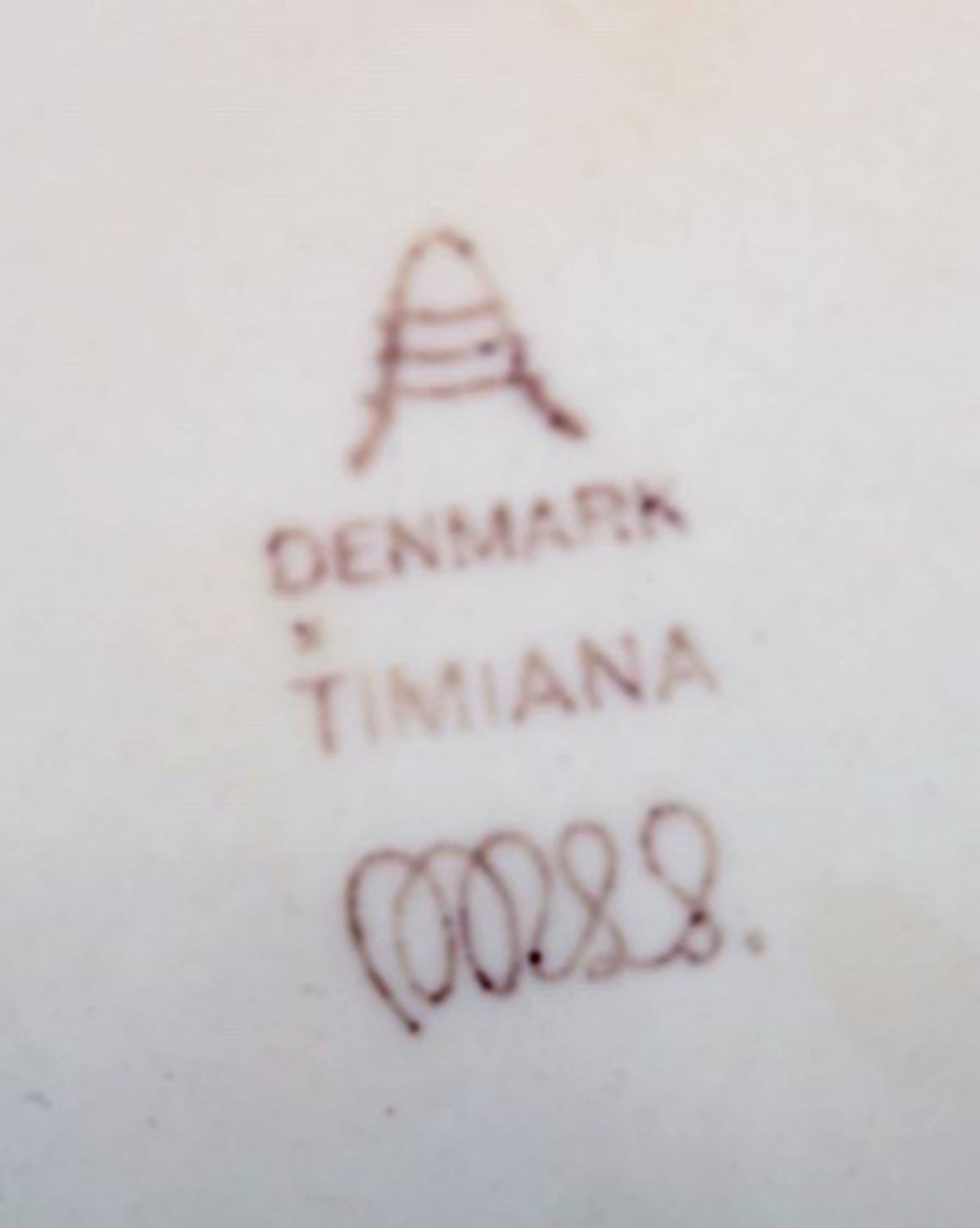 Timiana dinner service from Aluminia in faience. Consisting of 4 tea cups with saucers and tea pot. - 7