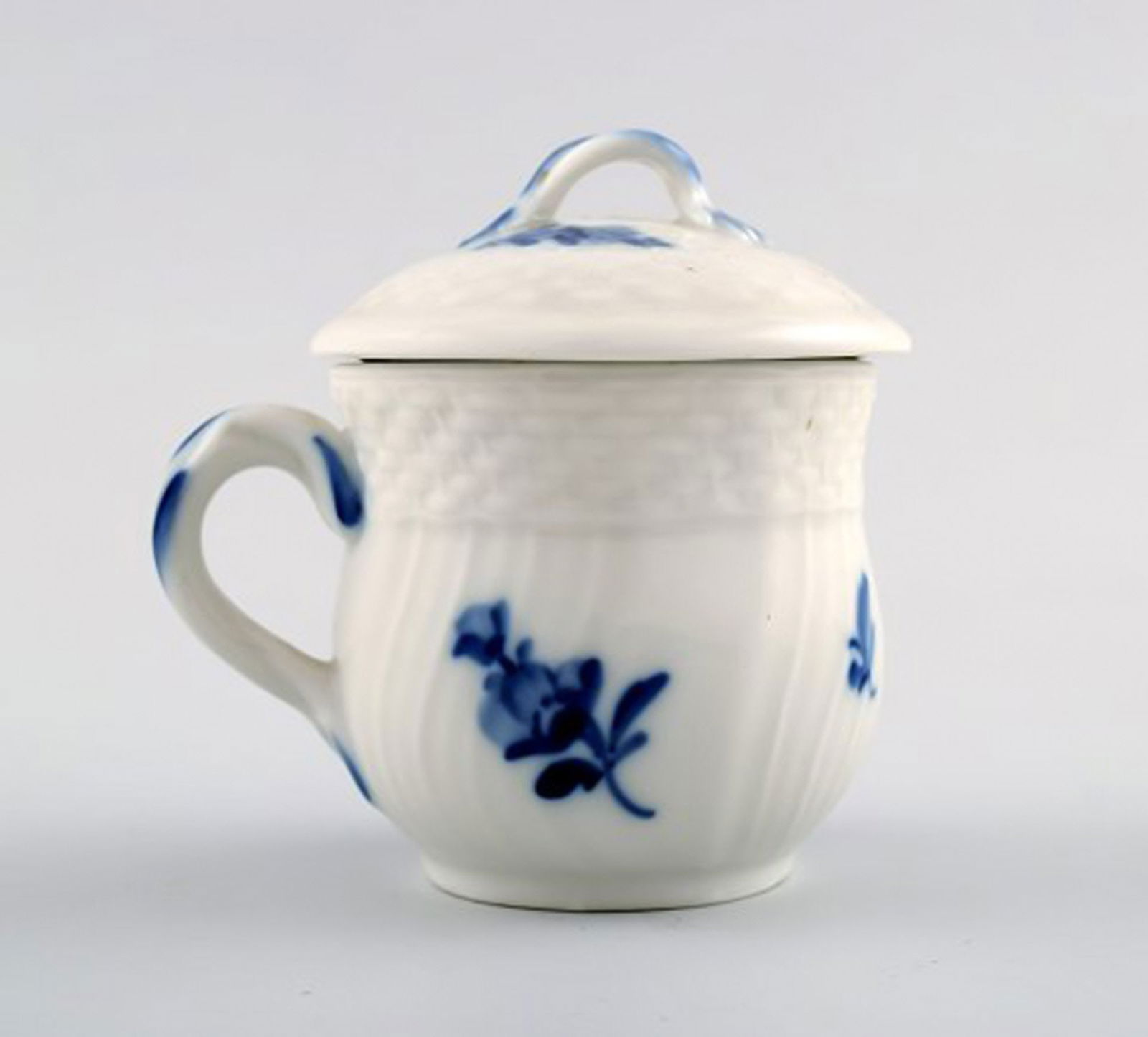 Royal Copenhagen Blue Flower braided, cream cup with square saucer. - 2