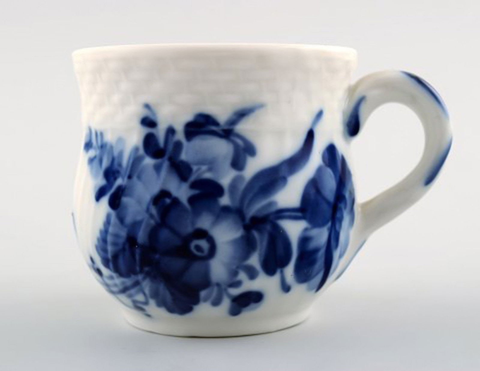 Royal Copenhagen Blue Flower braided, cream cup with square saucer. - 4