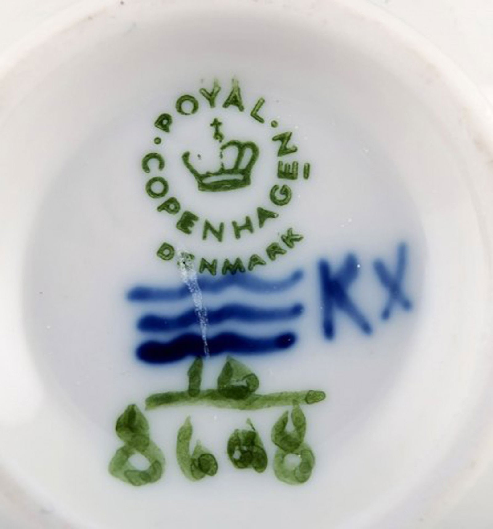 Royal Copenhagen blue flower angular coffee cup and saucer no. 8608. - 4