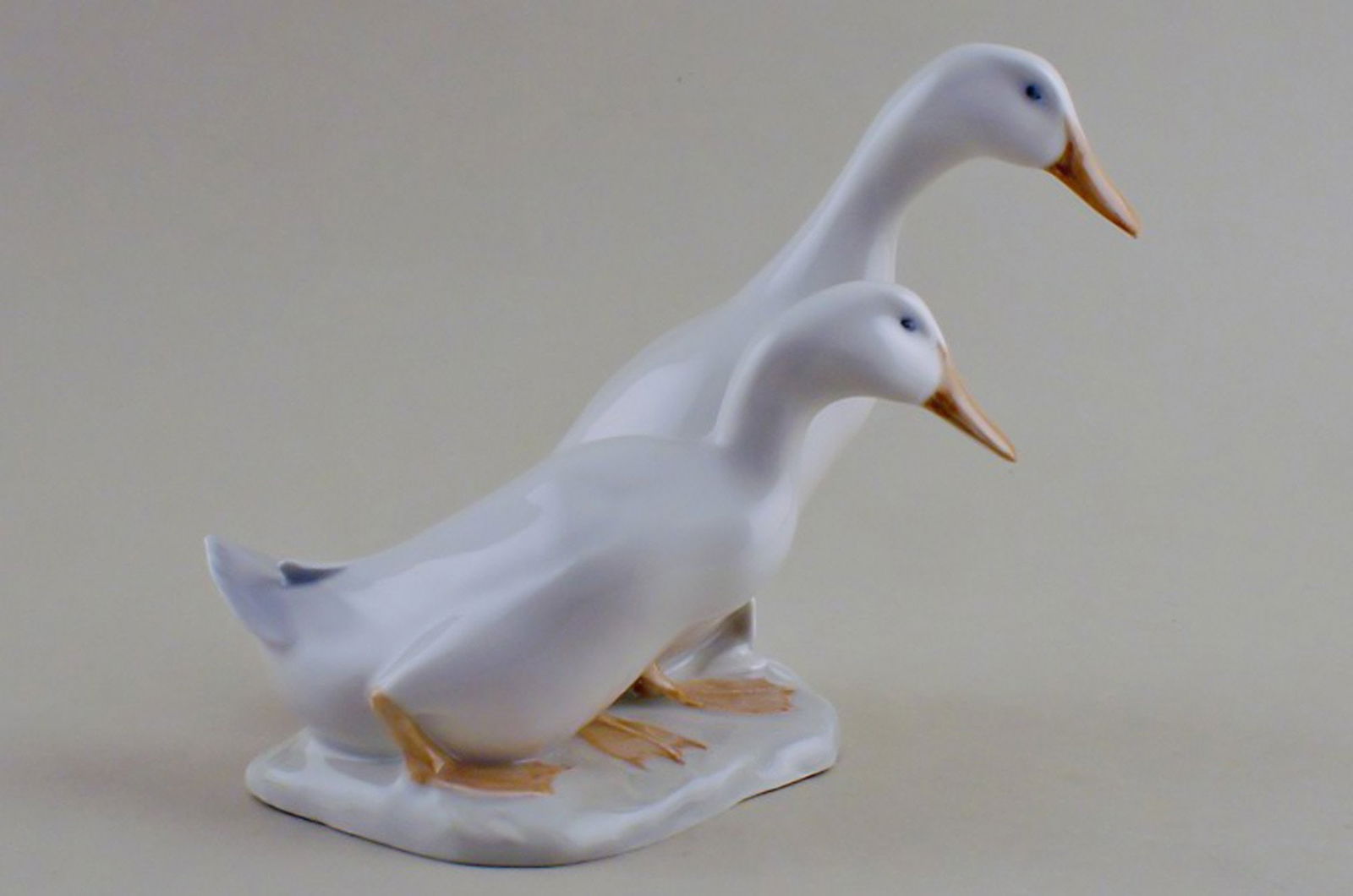 Royal Copenhagen figurine of two ducks.: Title: Royal Copenhagen figurine of two ducks. Description: Royal Copenhagen figurine of two ducks. Decoration number 2128. Measures: 14 x 14 cm. Perfect condition. Factory second. Reserve: $95.00 