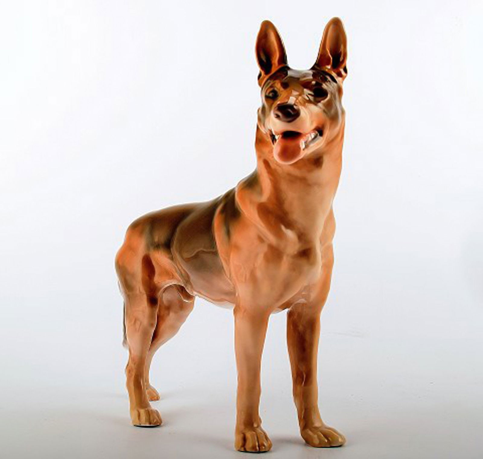 Bing & Grondahl 2103, standing German shepherd. - 2