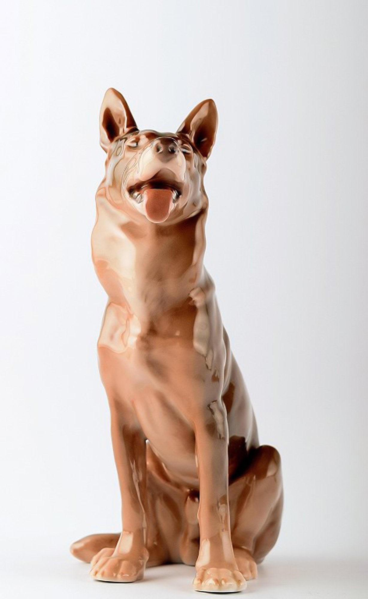 Bing & Grondahl 1765, standing German shepherd.: Title: Bing & Grondahl 1765, standing German shepherd. Description: Bing & Grondahl 1765, standing German shepherd. Factory first, perfect condition. Measures: 23 x 13 cm. Reserve: $378.00 Shipping: