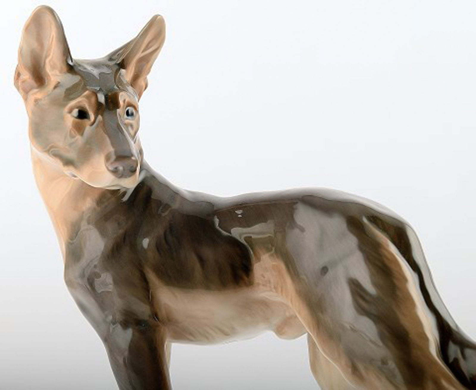 Rare Bing & Grondahl, B&G 2018, standing German shepherd puppy. 1920s. - 2