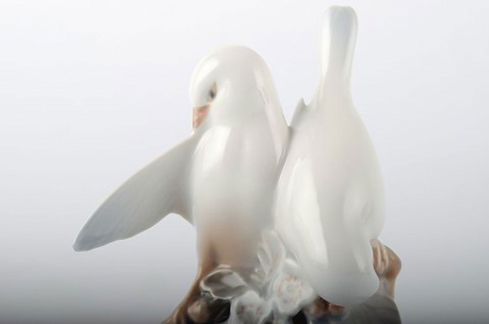 Royal Copenhagen Porcelain, birds, lovebirds, designed by Th.Madsen. - 3