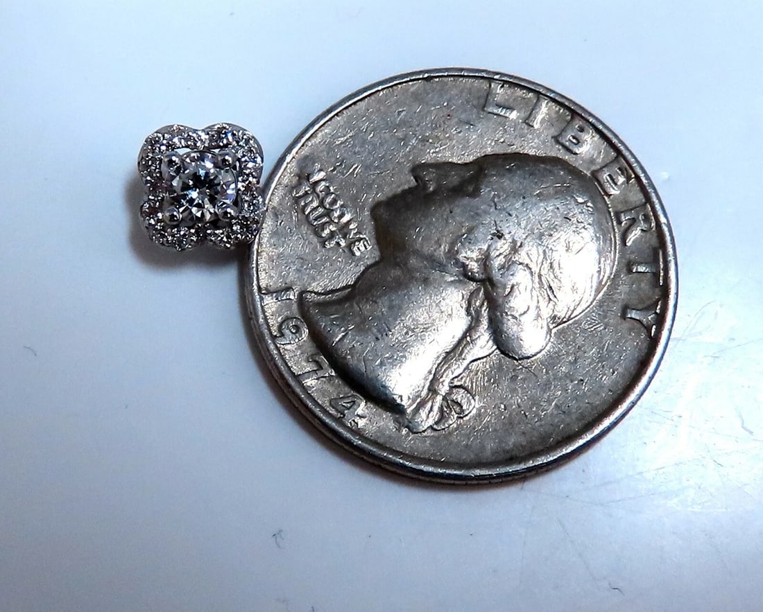 .40ct Natural Round Diamond Stud Earrings 14 Karat Halo** - 5