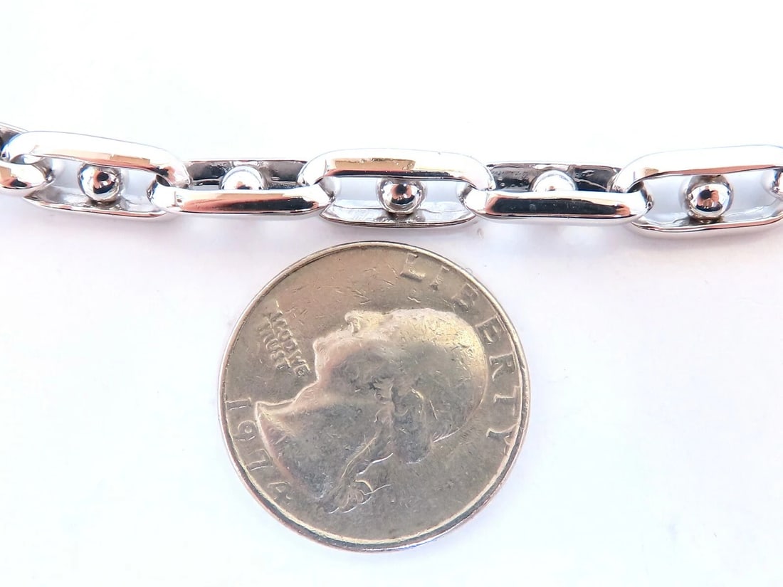 14kt Gold Rolling Balls Chain Link Bracelet Masculine Prime 9.25 inch** - 5