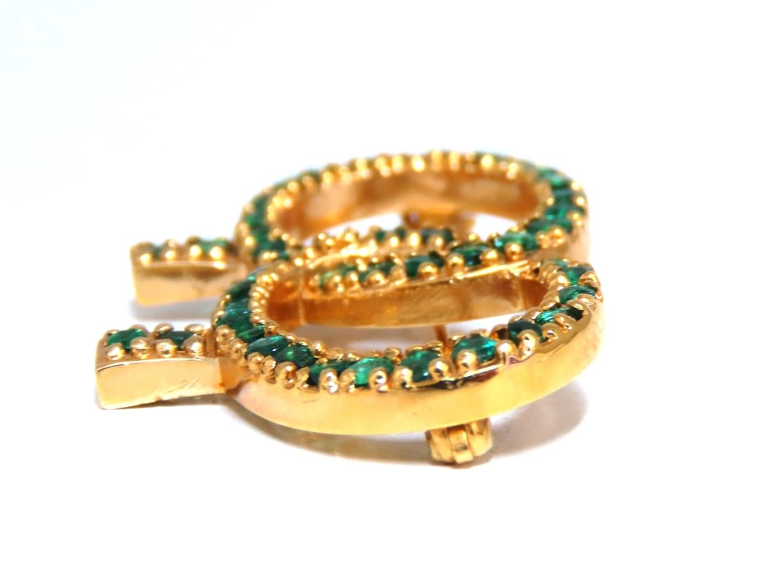 2.50ct Natural Emerald Doubletree Pin 14kt** - 2