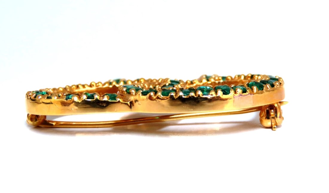 2.50ct Natural Emerald Doubletree Pin 14kt** - 3