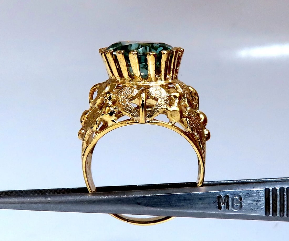 GIA Certified 6.08ct Lab Spinel Ring 14kt** - 3