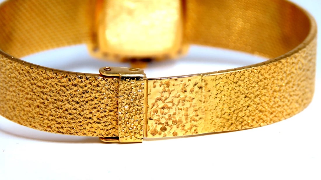 Bulova Dior Vintage Ladies 14kt Gold Watch Diamond Dial** - 4