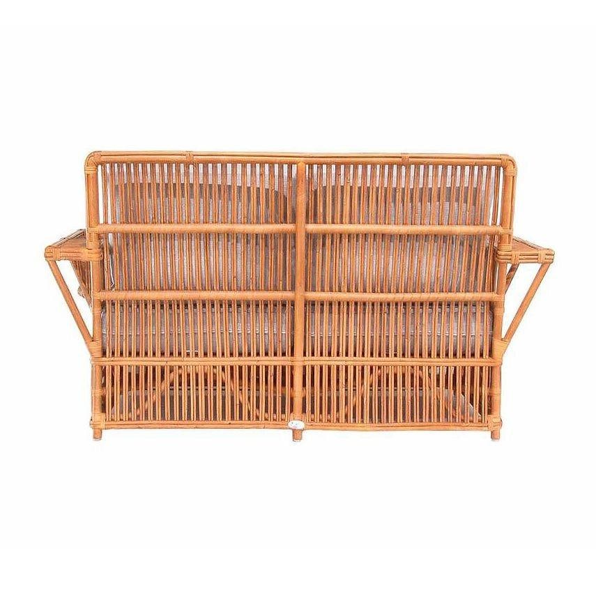 Presidents Stick Reed Rattan 2-Seat Settee Sofa - 13