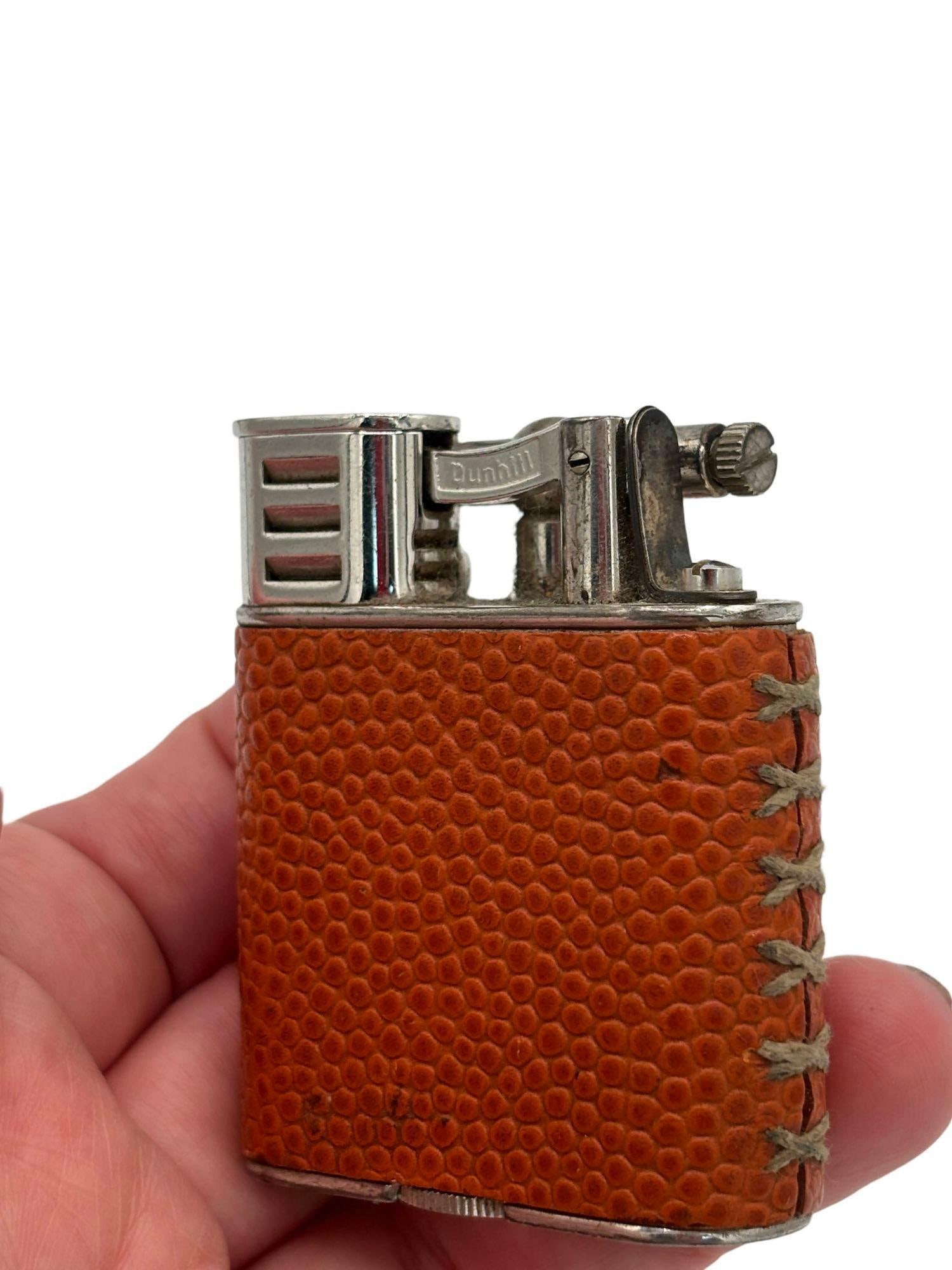 1930s Dunhill "Globetrotter" Crocodile Leather Wrapped Sports Lift Arm Lighter - 4