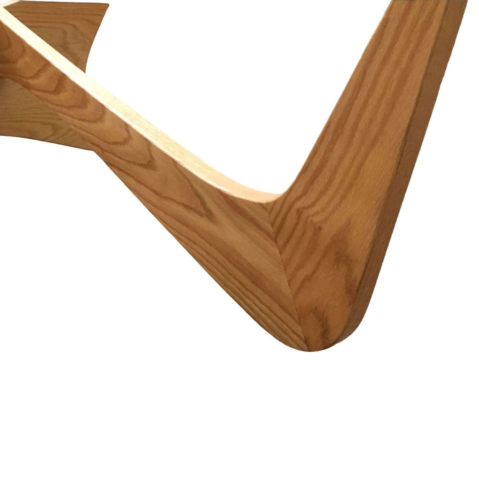 Mid-Century Modern Noguchi Style Oval Glass Coffee Table - 6