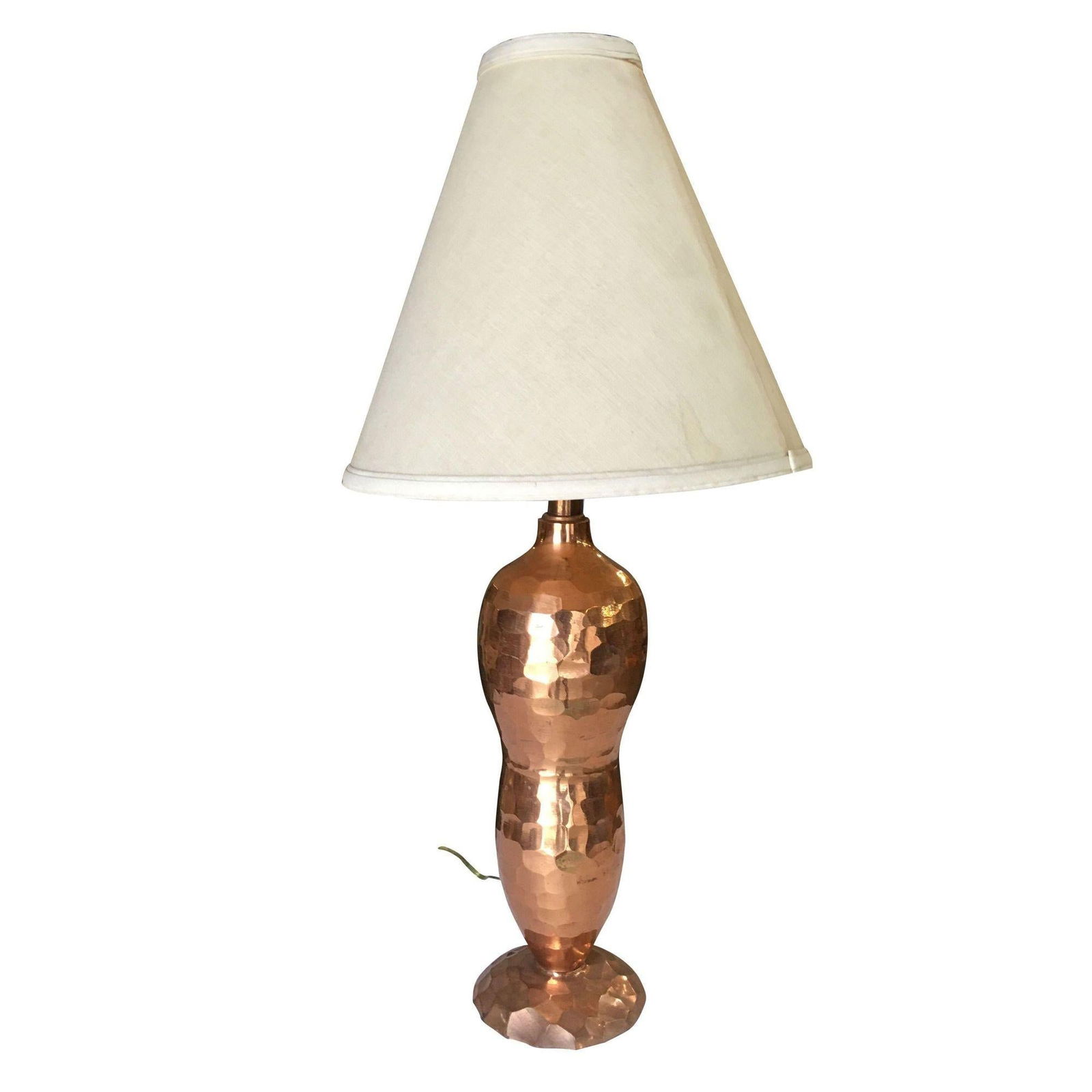 Mission Inspired Hand-Hammered Peanut Shaped Copper Lamp, Pair - 9