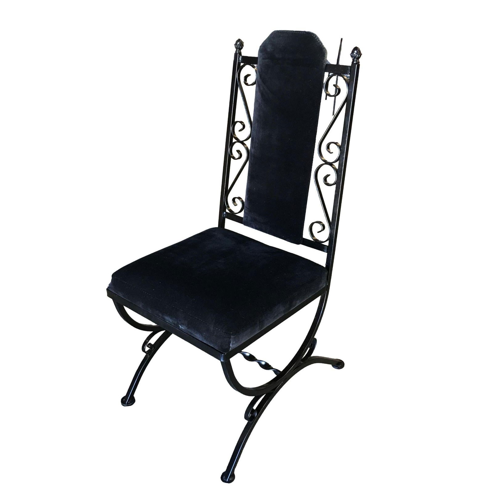 Midcentury Dining Chair with Scrolling Pattern, Set of Four - 10