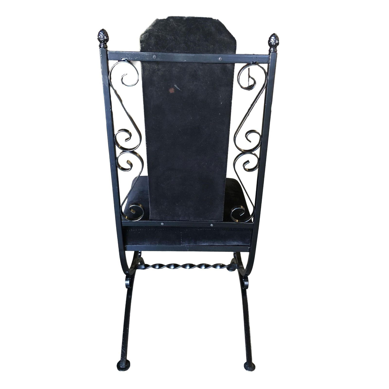 Midcentury Dining Chair with Scrolling Pattern, Set of Four - 4