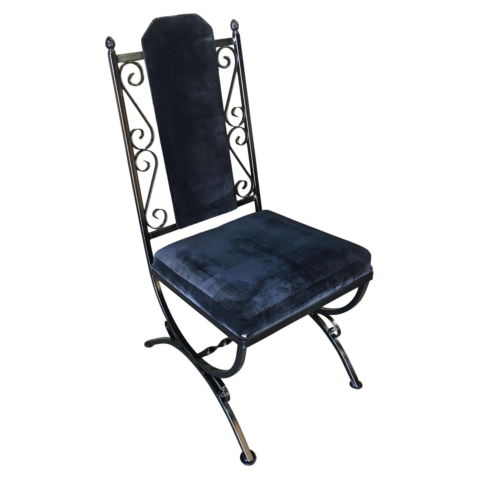 Midcentury Dining Chair with Scrolling Pattern, Set of Four - 8