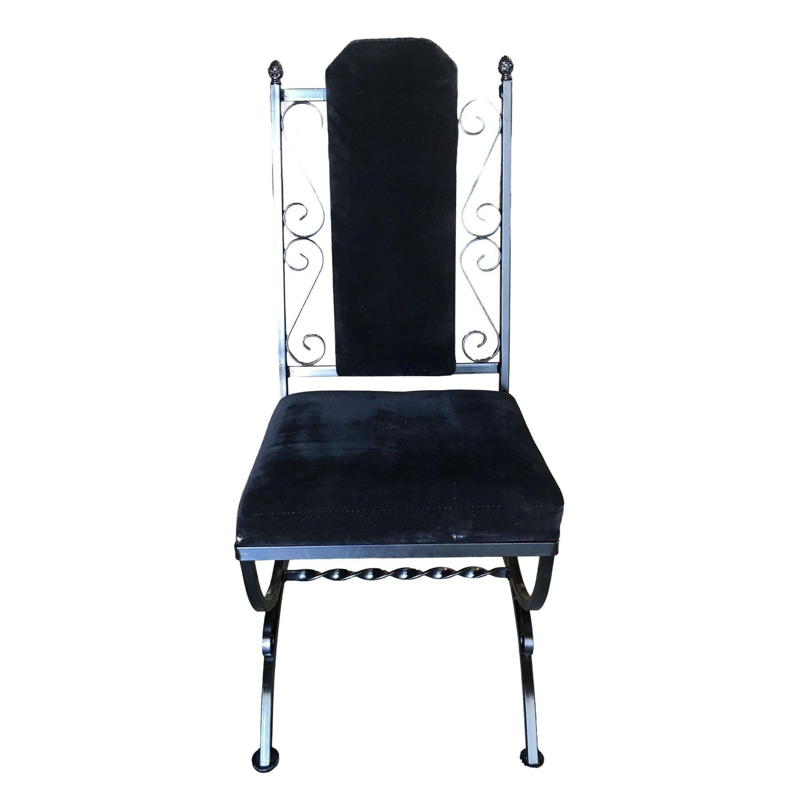 Midcentury Dining Chair with Scrolling Pattern, Set of Four - 9