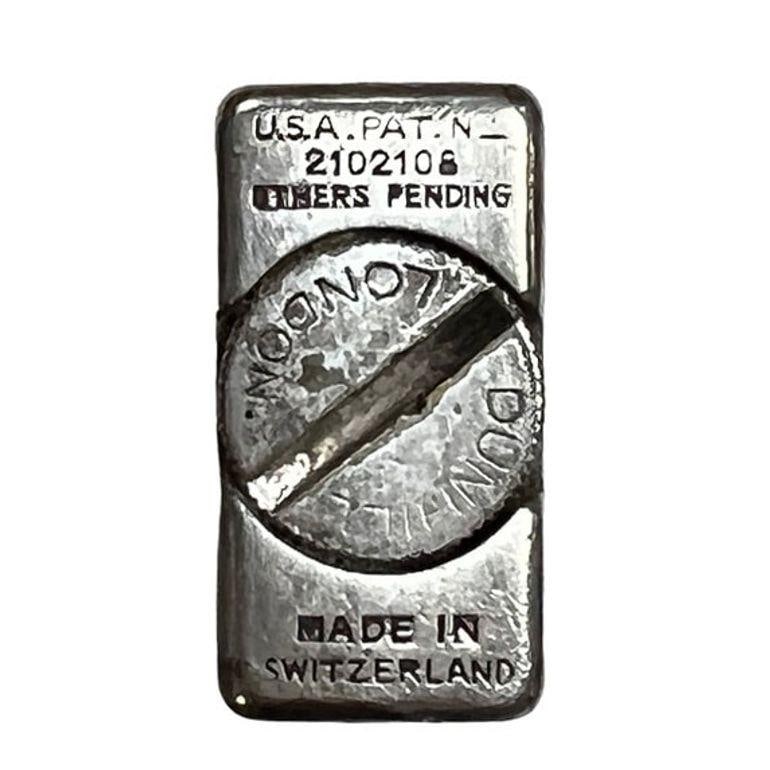 Dunhill London Silver Plate Rollalite Petrol Lighter - 18