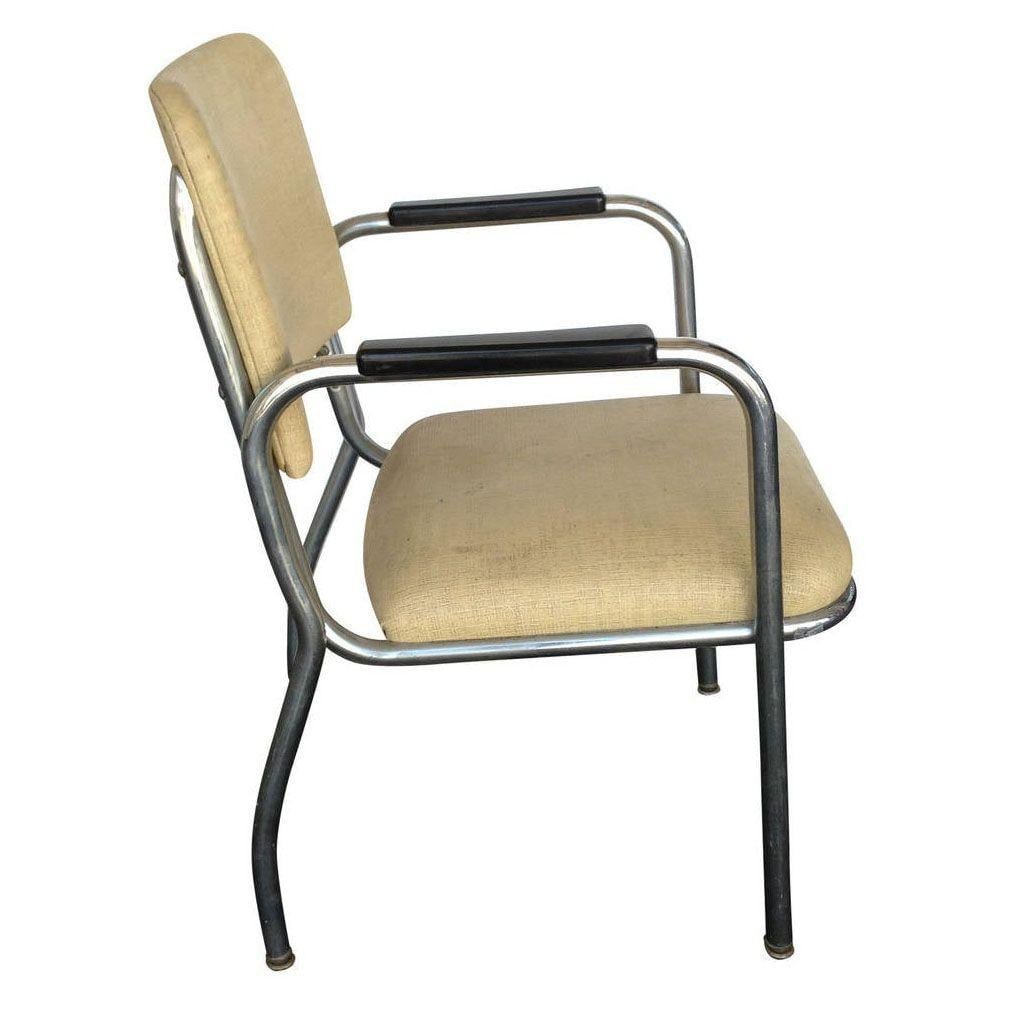 Chrome Round Tubular Armchair by Royal Metal - 11