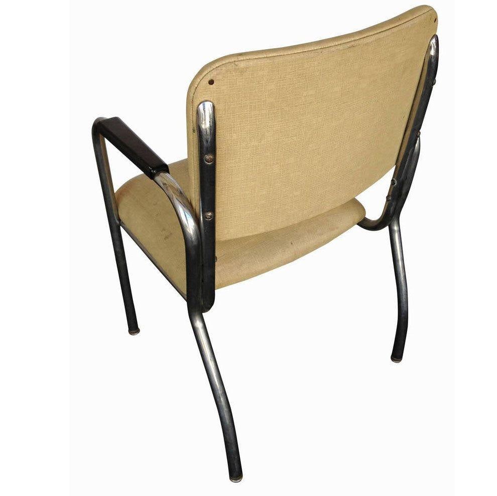 Chrome Round Tubular Armchair by Royal Metal - 4