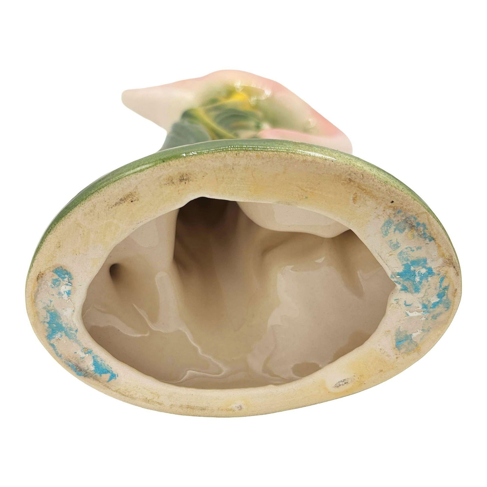 13" Tall MCM California Pottery Ceramic long-legged Flamingo Figurine - 12