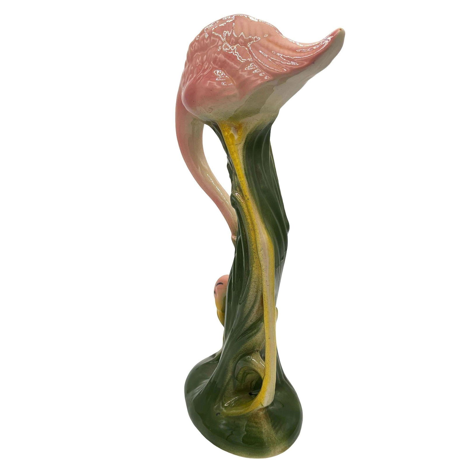 13" Tall MCM California Pottery Ceramic long-legged Flamingo Figurine - 16