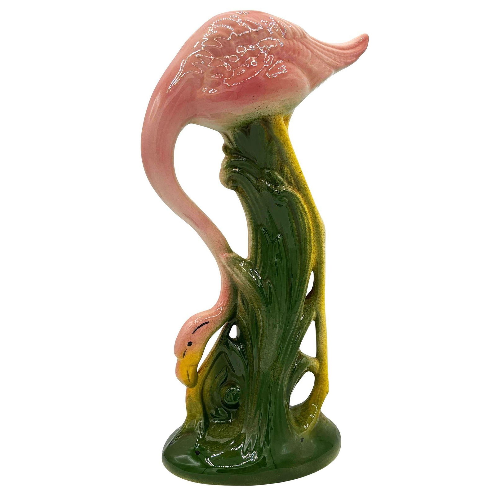 13" Tall MCM California Pottery Ceramic long-legged Flamingo Figurine - 3