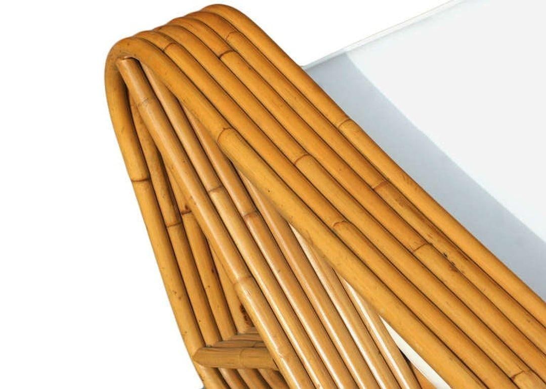 Restored Paul Frankl Six-Strand Square Pretzel Stacked Rattan Loveseat - 18