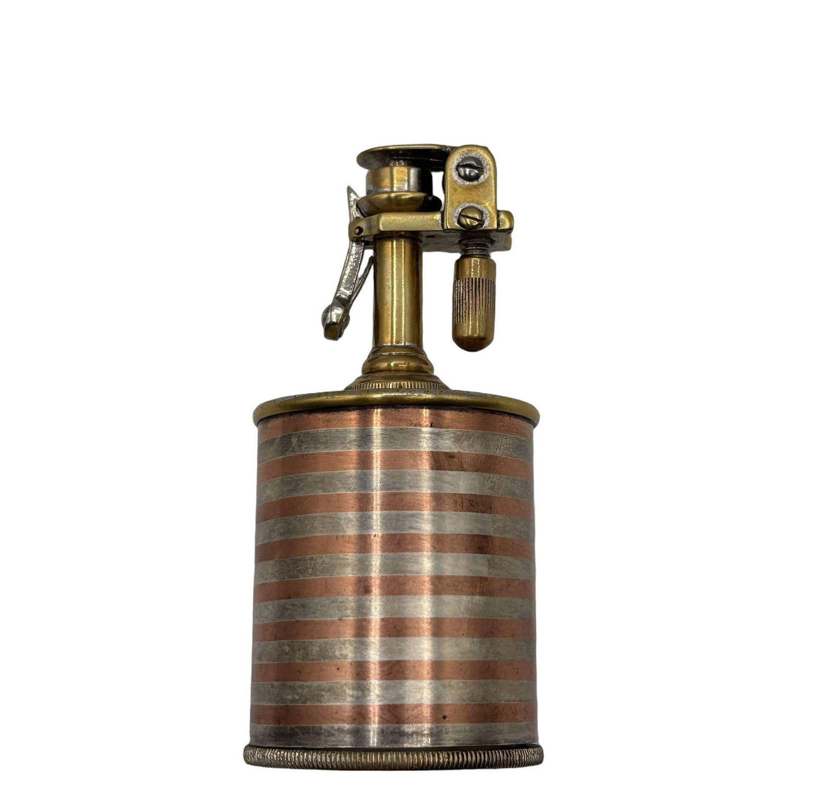 Art Deco “The Executive” Brass and Copper Table Lighter by AR - 10