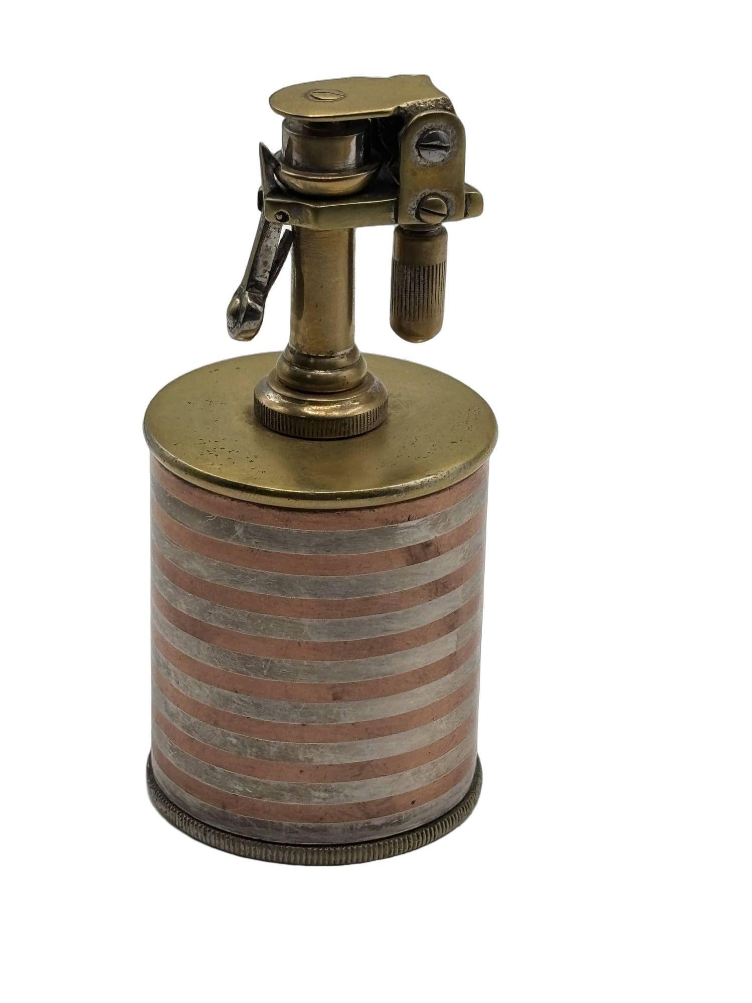 Art Deco “The Executive” Brass and Copper Table Lighter by AR - 16