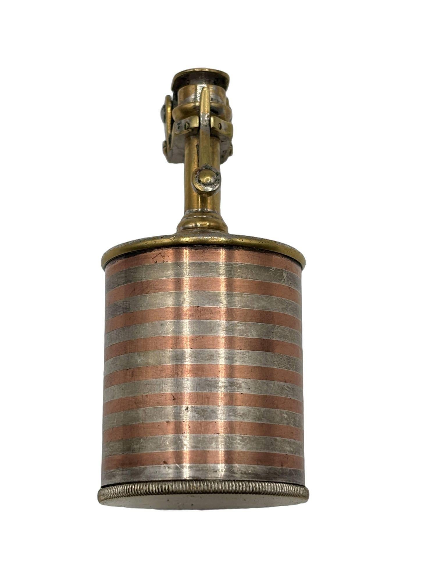 Art Deco “The Executive” Brass and Copper Table Lighter by AR - 17