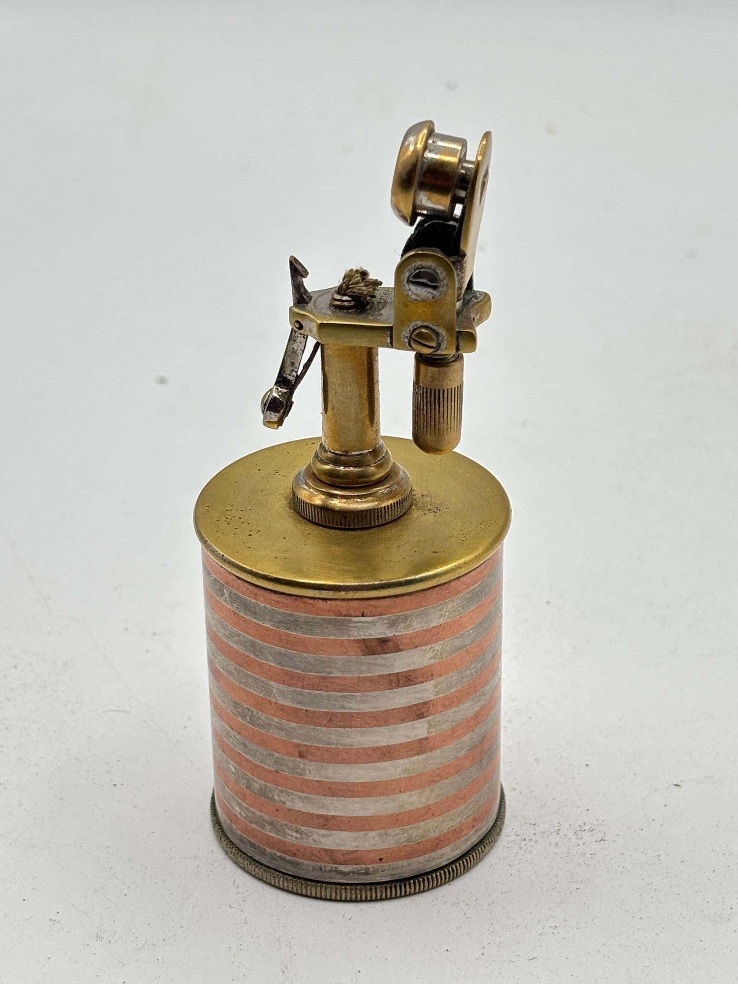 Art Deco “The Executive” Brass and Copper Table Lighter by AR - 4