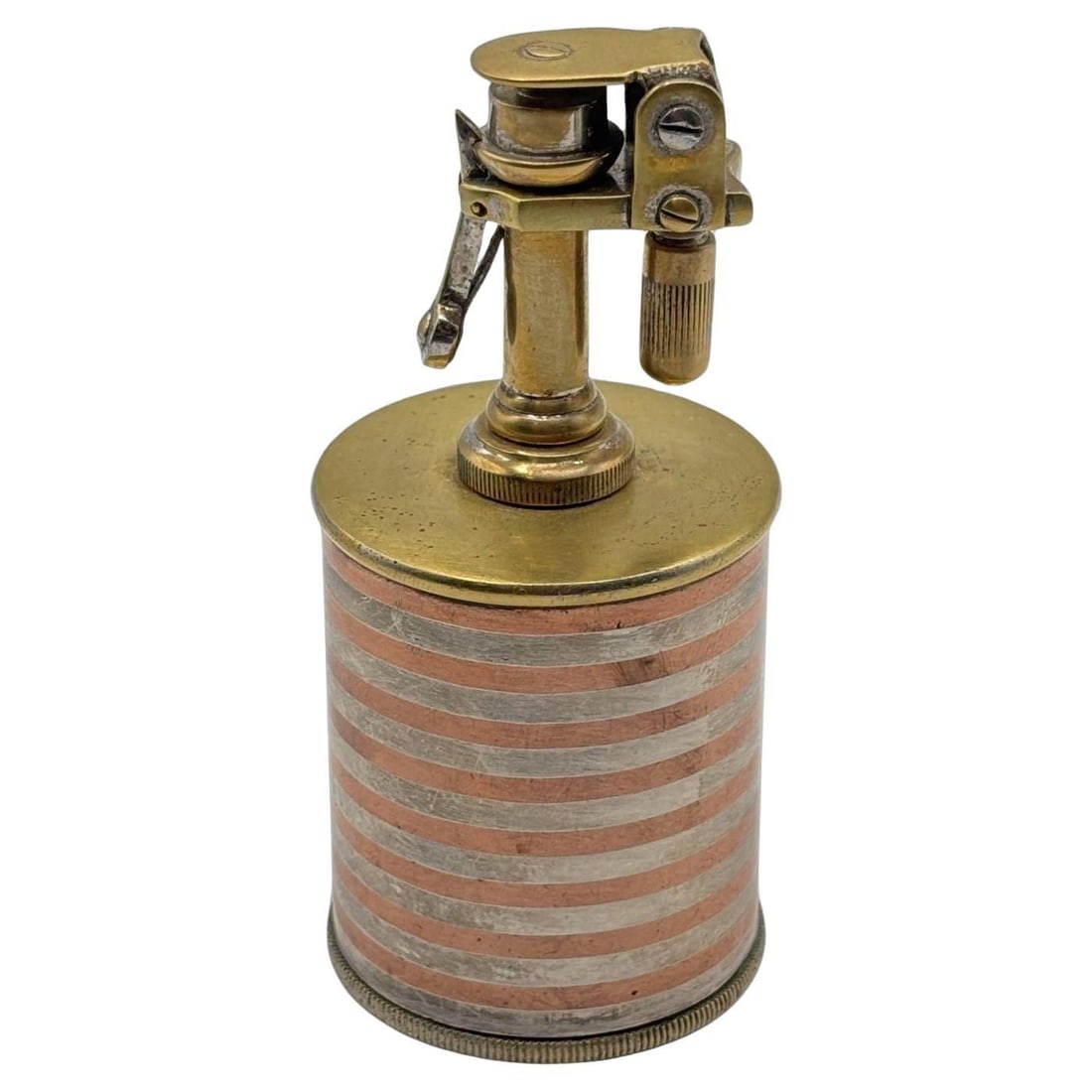 Art Deco “The Executive” Brass and Copper Table Lighter by AR - 7