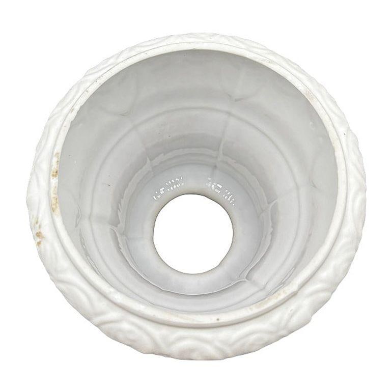 Art Nouveau Frosted Milk Glass Bellflower Floral & Stripes Globe , 2.25" Fitter - 5