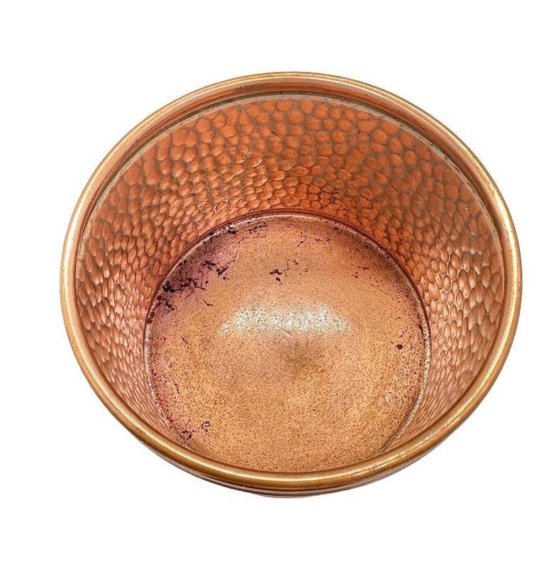 Mid Century 5" Hammered Copper Tin Lined Humidor by Revere Rome N.Y - 14