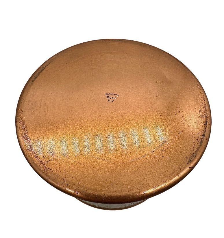 Mid Century 5" Hammered Copper Tin Lined Humidor by Revere Rome N.Y - 4