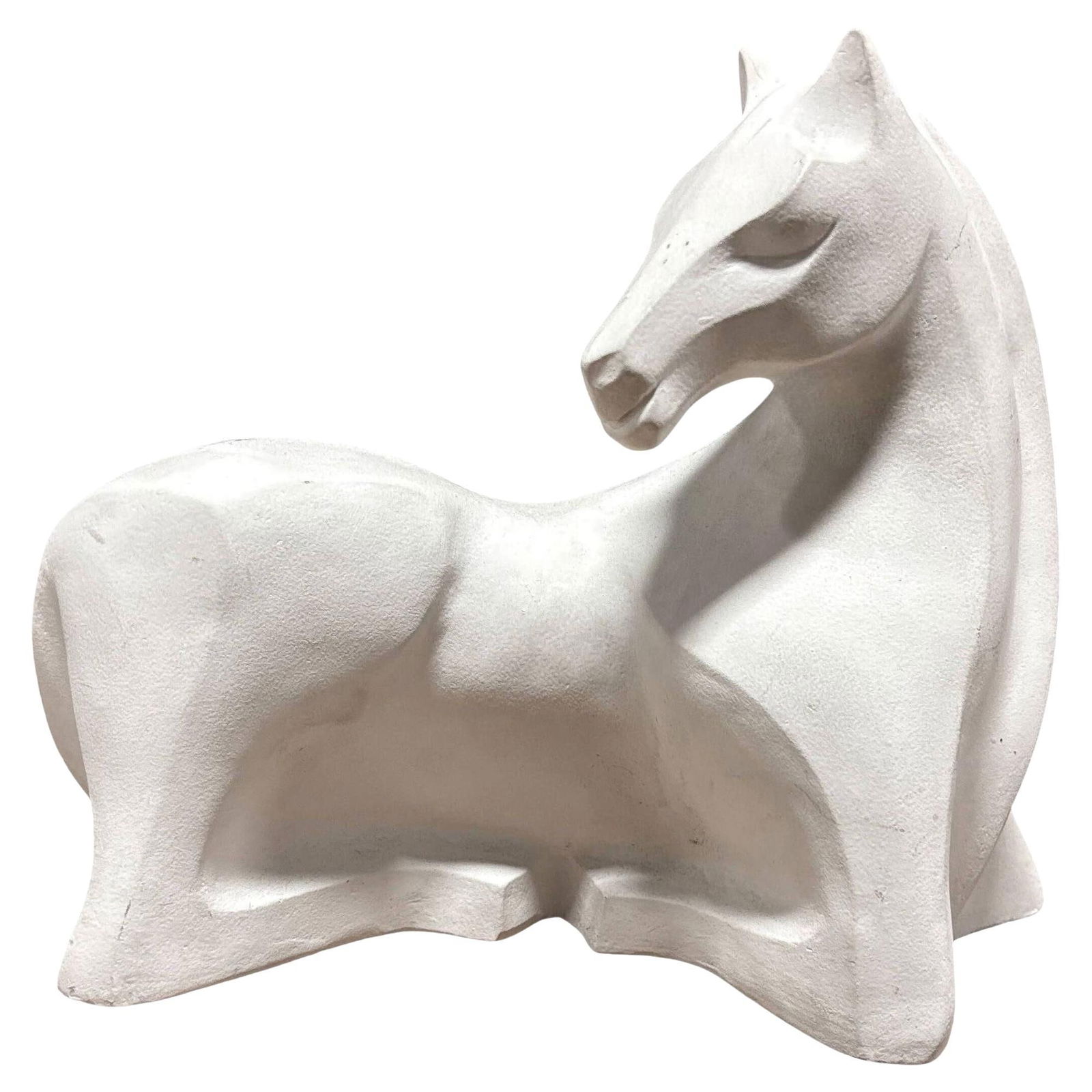 Postmodern Cubist Horse Sculpture by Karin Swildens for Austin Productions 1989: Title: Postmodern Cubist Horse Sculpture by Karin Swildens for Austin Productions 1989 Description: Karin Swildens, a talented sculptor known for her bold geometric forms, collaborated with Austin