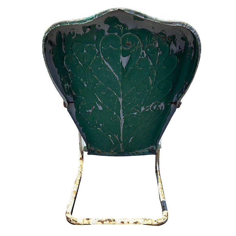 Mid-century Steel Scrolling Springer Patio Outdoor Lounge Chair - 5