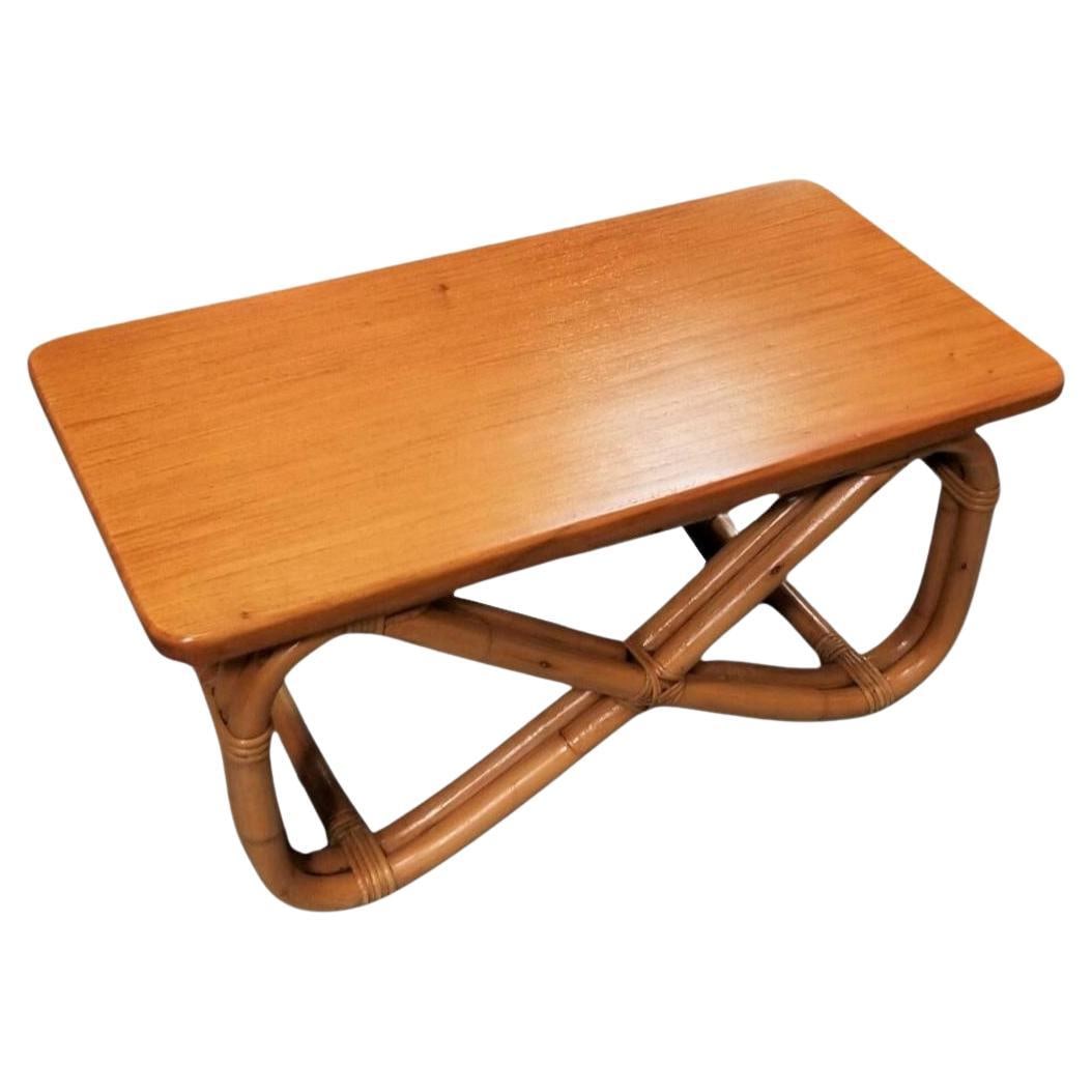 Restored Paul Frankl Double Strand Figure Eight Legs Mahogany Coffee Table - 2