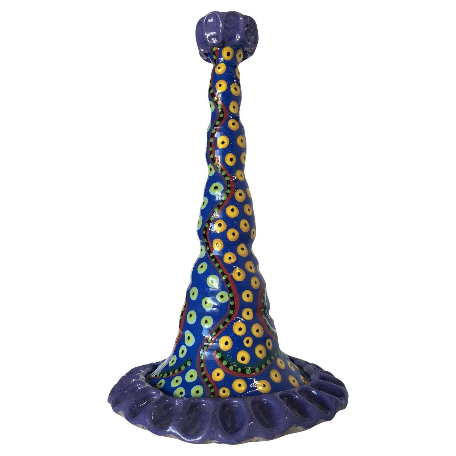 California Art Pottery Candlestick holder by Lynda Feman Circa 1999 - 13