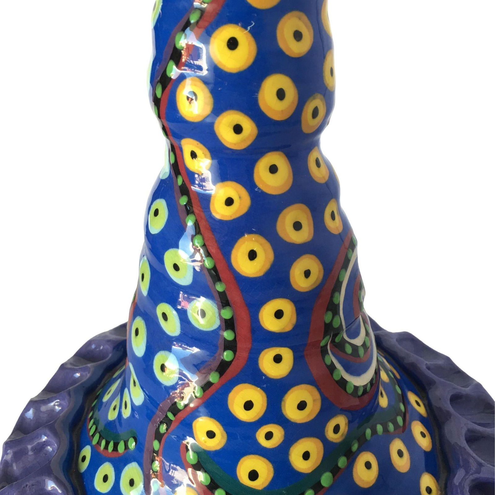 California Art Pottery Candlestick holder by Lynda Feman Circa 1999 - 5