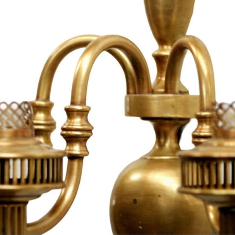 American Colonial Brass Electric Converted Oil Lamp Wall Sconce, 2 Available - 4