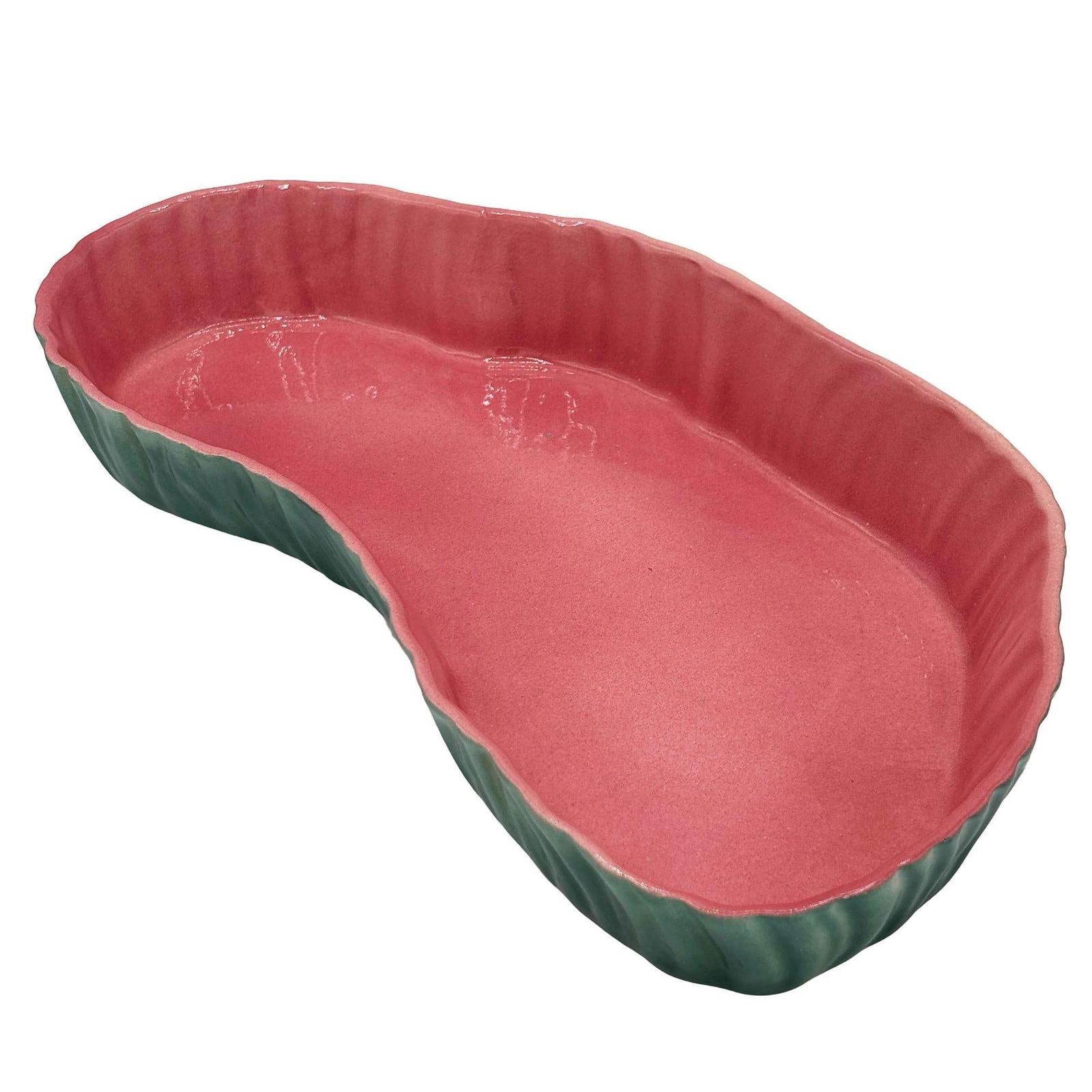 Mid-century Ceramic Flamingo Figurine Set in Tropical Pond Tray by Maddux - 15